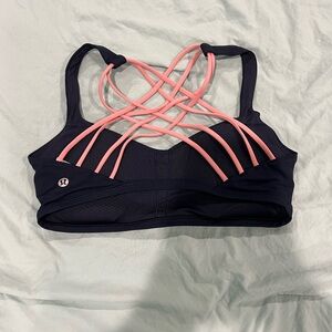 lululemon athletica Navy and Coral Sports Bra